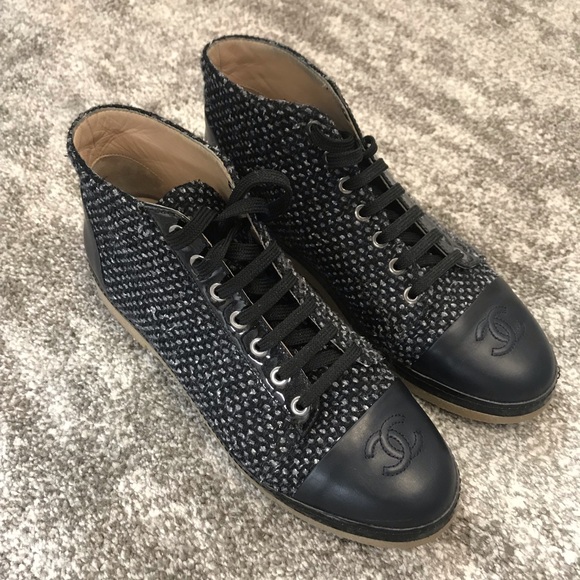 Authentic CHANEL high top sneakers - Picture 1 of 8